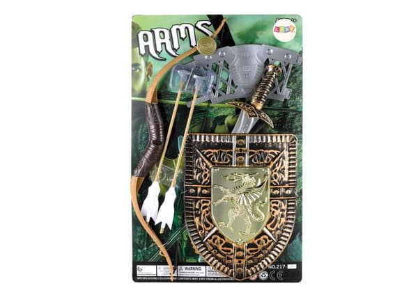 Knight Set Bow Sword Shield Knight Kostym