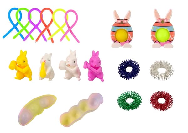 Fidget Toys Pop It pääsiäislelusarja, 25 osaa