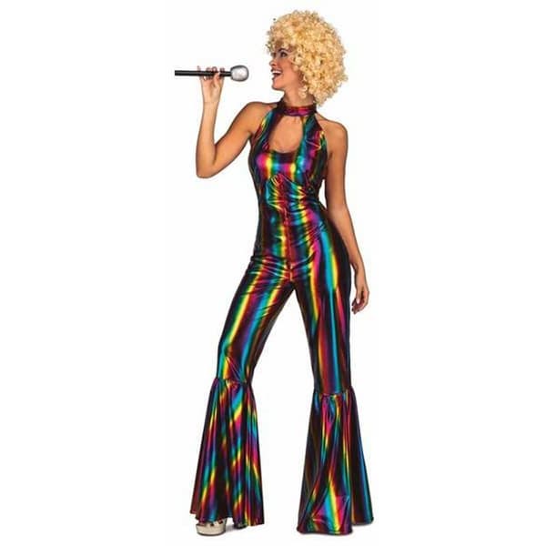 Kostume til voksne My Other Me Disco  Multifarvet Regnbue M/L