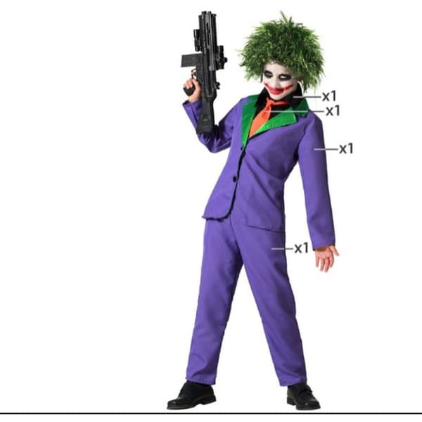 Maskeraddräkt vuxna Purpur Clown - 3-4 år