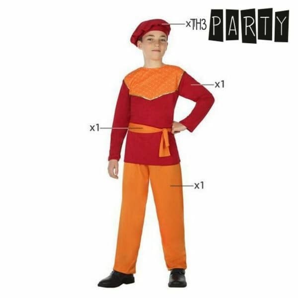 Maskeraddräkt för barn Pappersark / Höstack Röd 4 pcs - 3-4 år