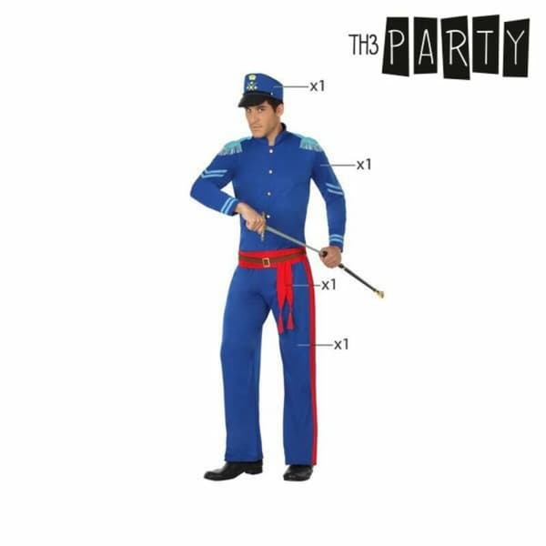 Kostume til voksne Th3 Party Blå (4 Dele) - M/L