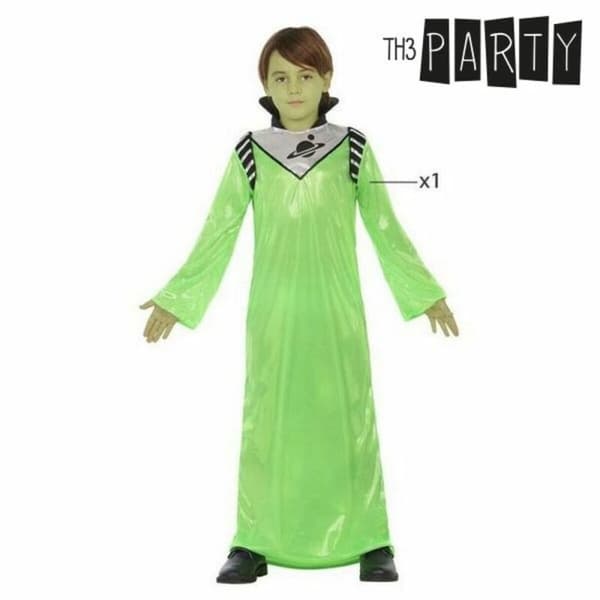 Kostume til børn Grøn alien - 3-4 år