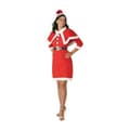 Miniatyrbillede 1 af 3: Kostume til voksne 115727 Rød Julemandens kone - XS/S
