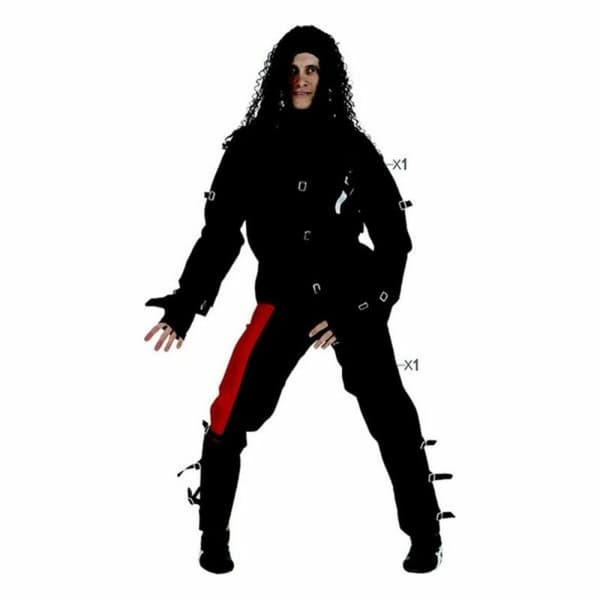 Kostume til voksne 110866 Sort (2 pcs) Popstjerne - M/L