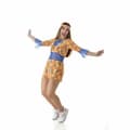 Miniatyrbillede 5 af 7: Kostume til voksne Hippie (2 Dele) - M