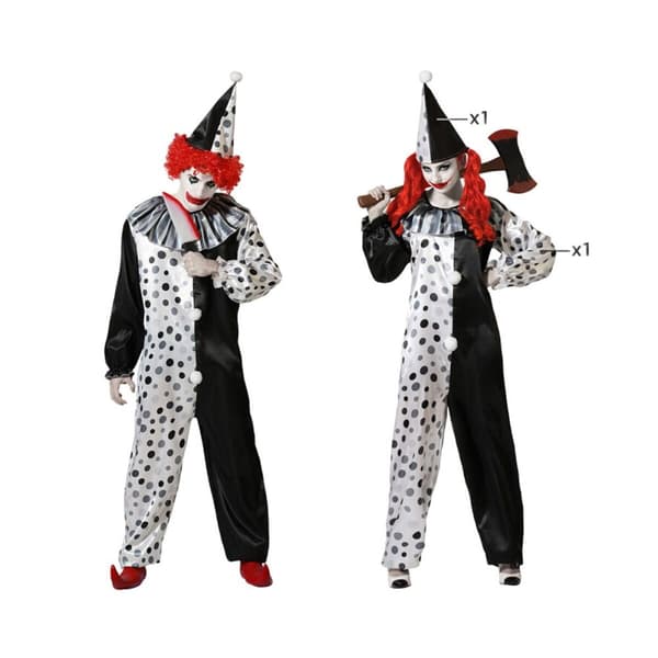 Kostume til voksne Grå Mande klovn Voksne unisex - XS/S