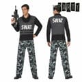 Miniatyrbillede 4 af 8: Kostume til voksne SWAT politimand - XXL