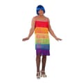Miniatyrbillede 2 af 4: Kostume til voksne My Other Me Rainbow  Multifarvet Kjole Med kvaster Størrelse 54