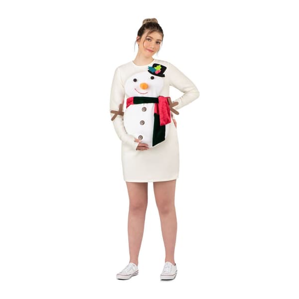 Kostume til voksne My Other Me Onesize Sne dukke 2 Dele Hvid