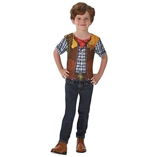 RUBIES OFFICIELLA COWBOY T-SHIRT BOK VECKA BARNDRÄKT