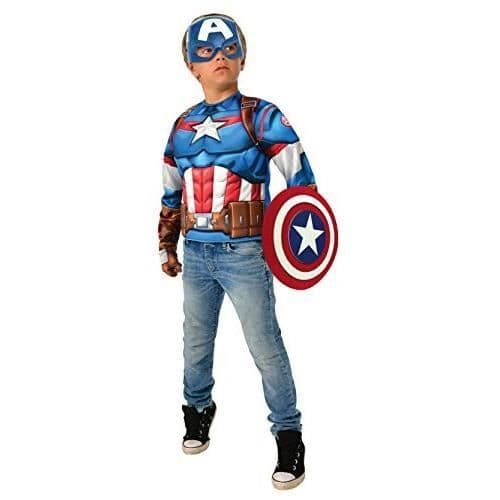 RUBIES- AVENGERS SLUTSPEL KAPTEN AMERICA DELUXE DRÄKT TOPSET CAPITA