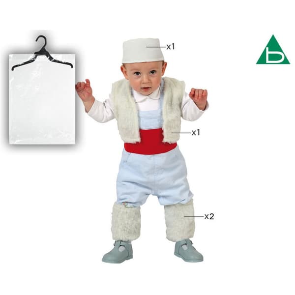 Maskeraddräkt bebis Vit Jul - 6-12 månader