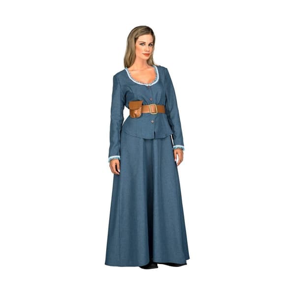 Maskeraddräkt vuxna My Other Me Western Girl Blå M/L