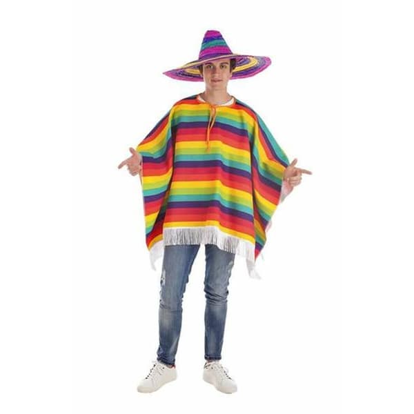 Maskeraddräkt vuxna Arcoiris Poncho L