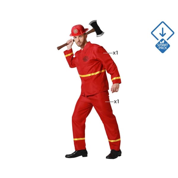 Maskeraddräkt vuxna Brandman - XS/S