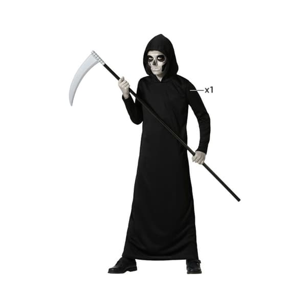 Maskeraddräkt vuxna Svart Barn Halloween - 7-9 år