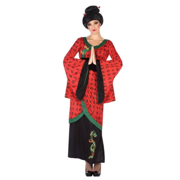 Kostyme voksne Rød (1 pc) Kinadame - XS/S