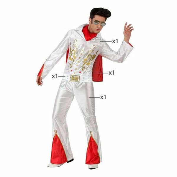 Kostume til voksne Th3 Party Hvid (4 Dele) - M/L