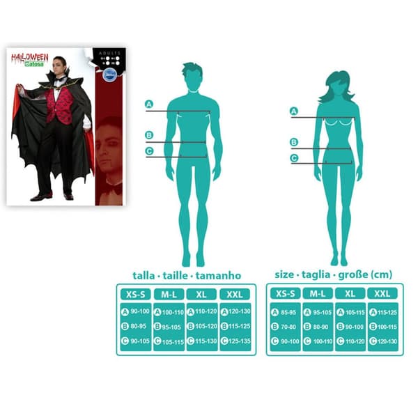 Kostume til voksne Th3 Party Multifarvet (3 Dele) (5 Dele) - XL