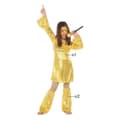Miniatyrbillede 6 af 11: Kostume til børn Disco Gylden (2 Dele) (3 pcs) - 5-6 år