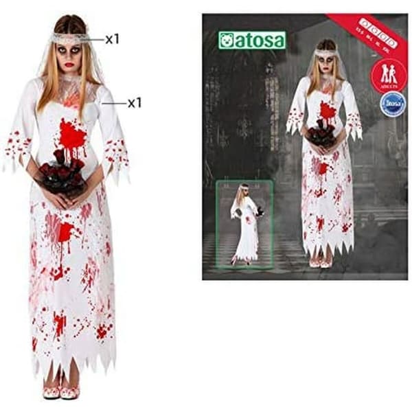 Kostyme voksne 8422259149286 Hvit Mannlig morder (2 Deler) (M/L)