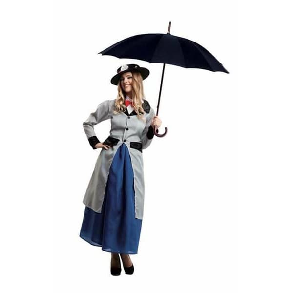 Kostyme voksne My Other Me Mary Poppins 4 Deler Grå - M/L