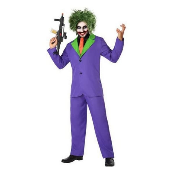 Aikuisten asut Joker Purppura Miessalamurhaaja (3 Kappaletta) - XL