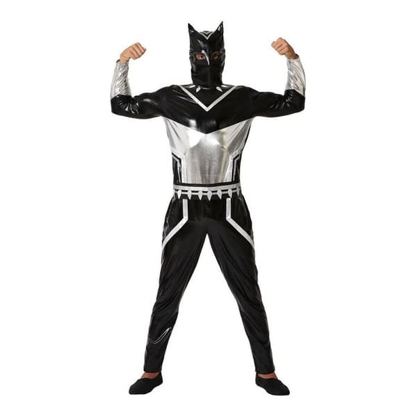 Aikuisten asut Black Panther Musta Supersankari - M/L