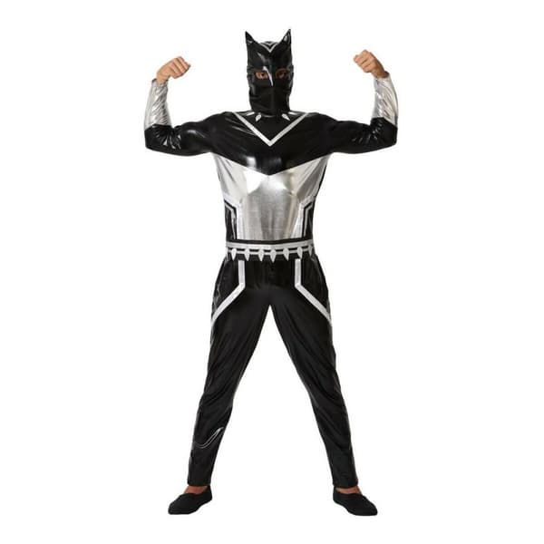 Aikuisten asut Black Panther Musta Supersankari - M/L