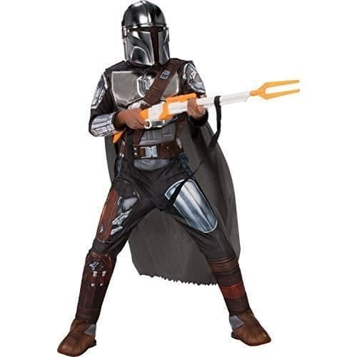 RUC7O|RUBIE'S MANDALORIAN SILVER PREMIUM INF, BADDRÄKT FÖR EN