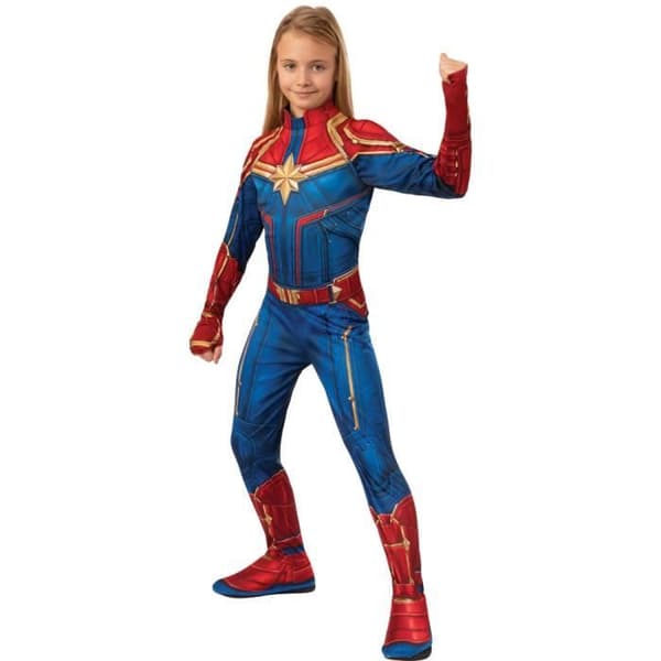 Captain Marvel Movie Costume - Tjej - 5-6 år (105-116 cm) En färg