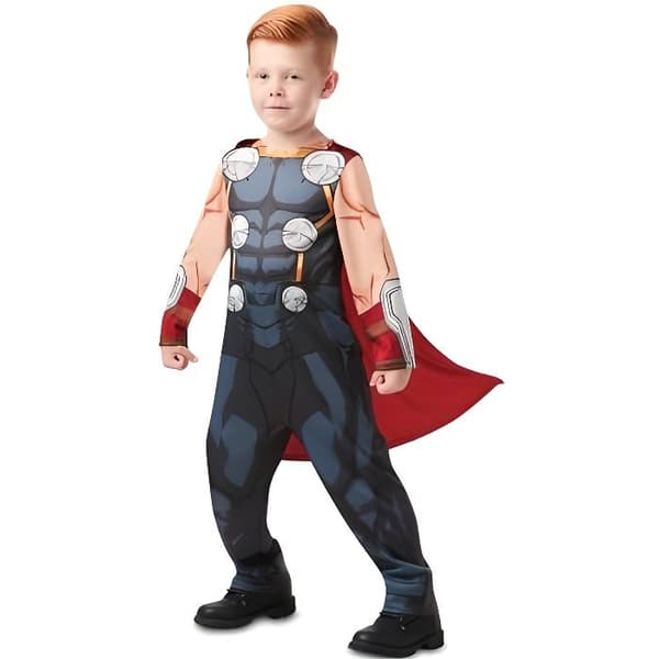 Klassisk Thor pojkdräkt - Marvel - Fiktiv karaktär - Grå - Polyester - Utomhus