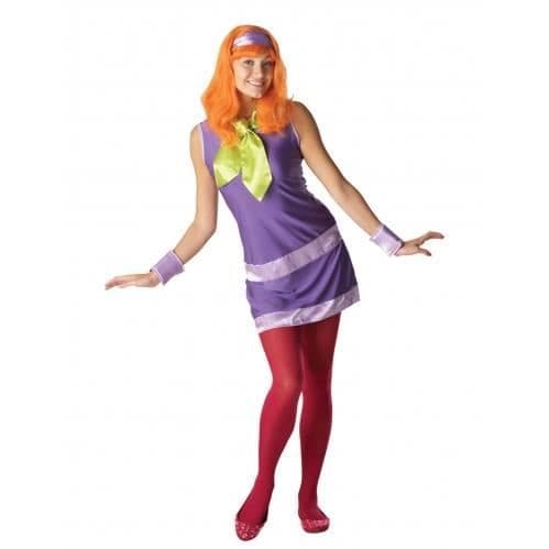 Daphne Scooby-doo kostym för kvinnor - Scooby-doo - Lila klänning - Orange peruk - Tillbehör ingår
