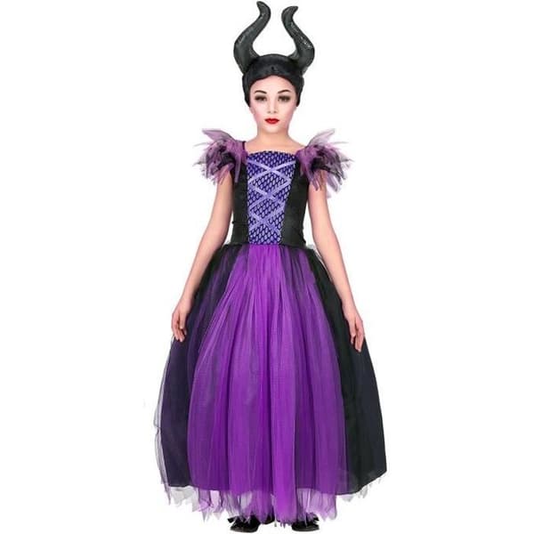 Maleficent Tylldräkt för tjejer - WIDMANN - Svart - Karneval och Halloween
