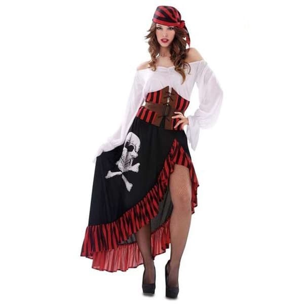Kostume til voksne Pirat 4 Dele Dame - S