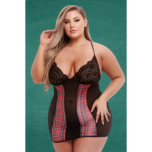 Erotiskt Kostym Teacher’s Pet School Girl Röd L