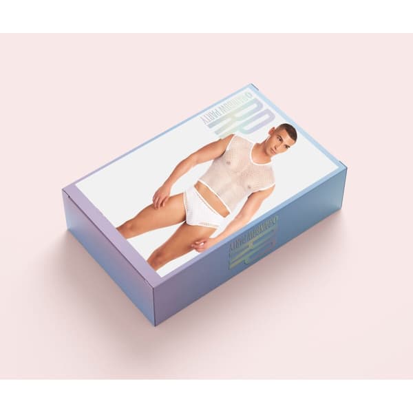 Set med underkläder Rainbow Party Vit L/XL