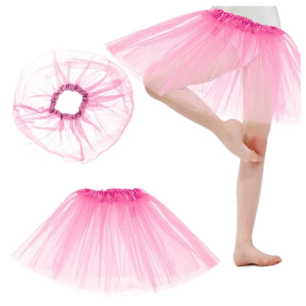 Tulle tutu kjol kostym karneval kostym rosa