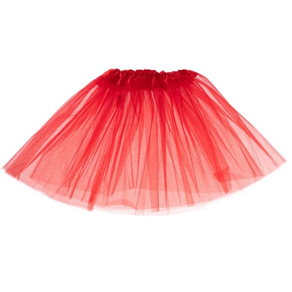 Tulle tutu kjol kostym karneval kostym röd förklädnad