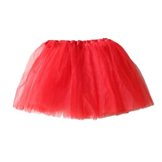 Tulle tutu kjol kostym karneval kostym röd förklädnad