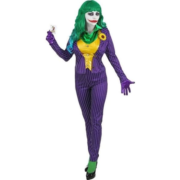 Crazy Joker kostym för kvinnor - WIDMANN - Storlek L - Halloween