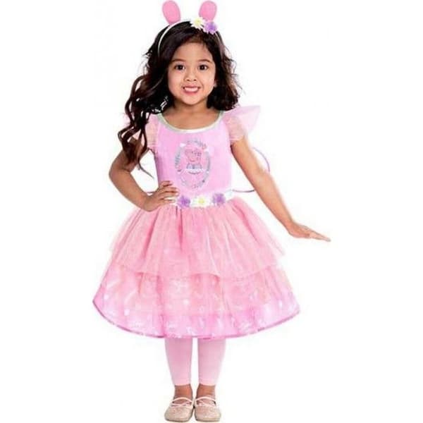 Peppa Pig Fairy Dress Kostym för barn - AMSCAN Brand - Rosa - Inredning - Avgift Peppa Pig Model
