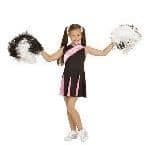 Rosa och svart cheerleader kostym 5/7 år - WIDMANN - Perfekt för dans och show