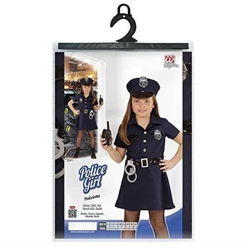Polisdräkt för barn - WIDMANN - Klänning, Bälte, Mössa, Handbojor, Walkie Talkie - Blå