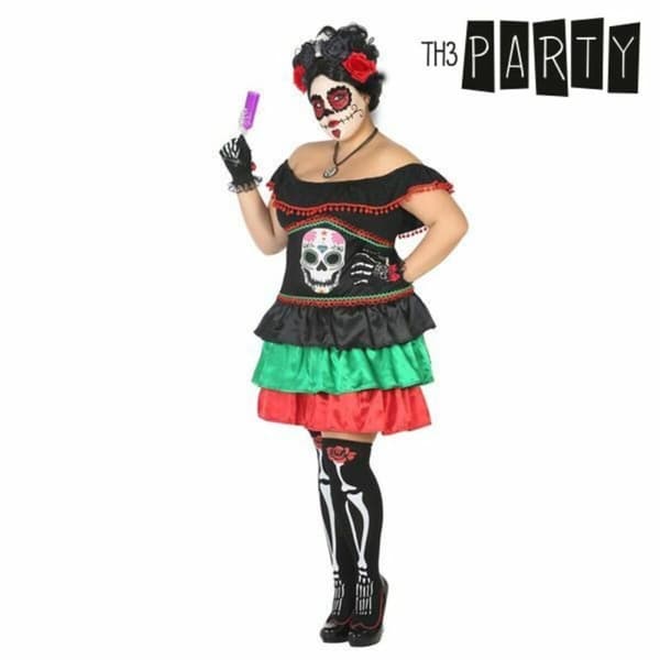Maskeraddräkt vuxna Th3 Party Multicolour Skelett (1 Delar) - XXL