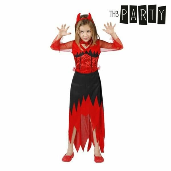 Maskeraddräkt för barn Th3 Party Multicolour Demon (3 Delar) - 7-9 år