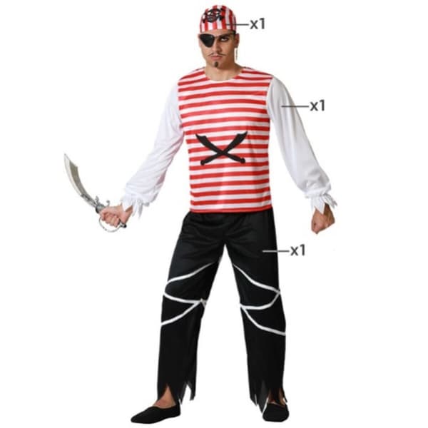 Maskeraddräkt vuxna Pirat - XS/S