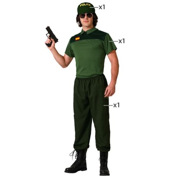 Maskeraddräkt vuxna Civilvakt Män - XL