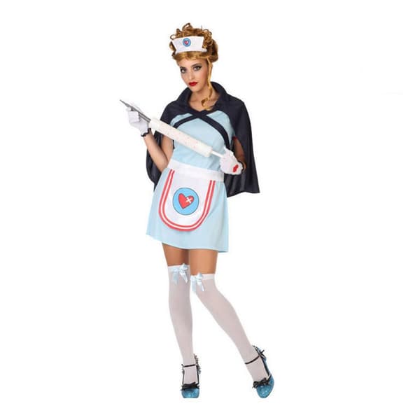 Kostume til voksne Sygeplejerske Multifarvet (4 Dele) (4 pcs) - XL